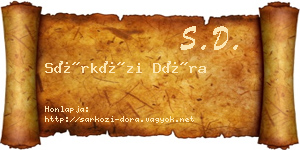 Sárközi Dóra névjegykártya